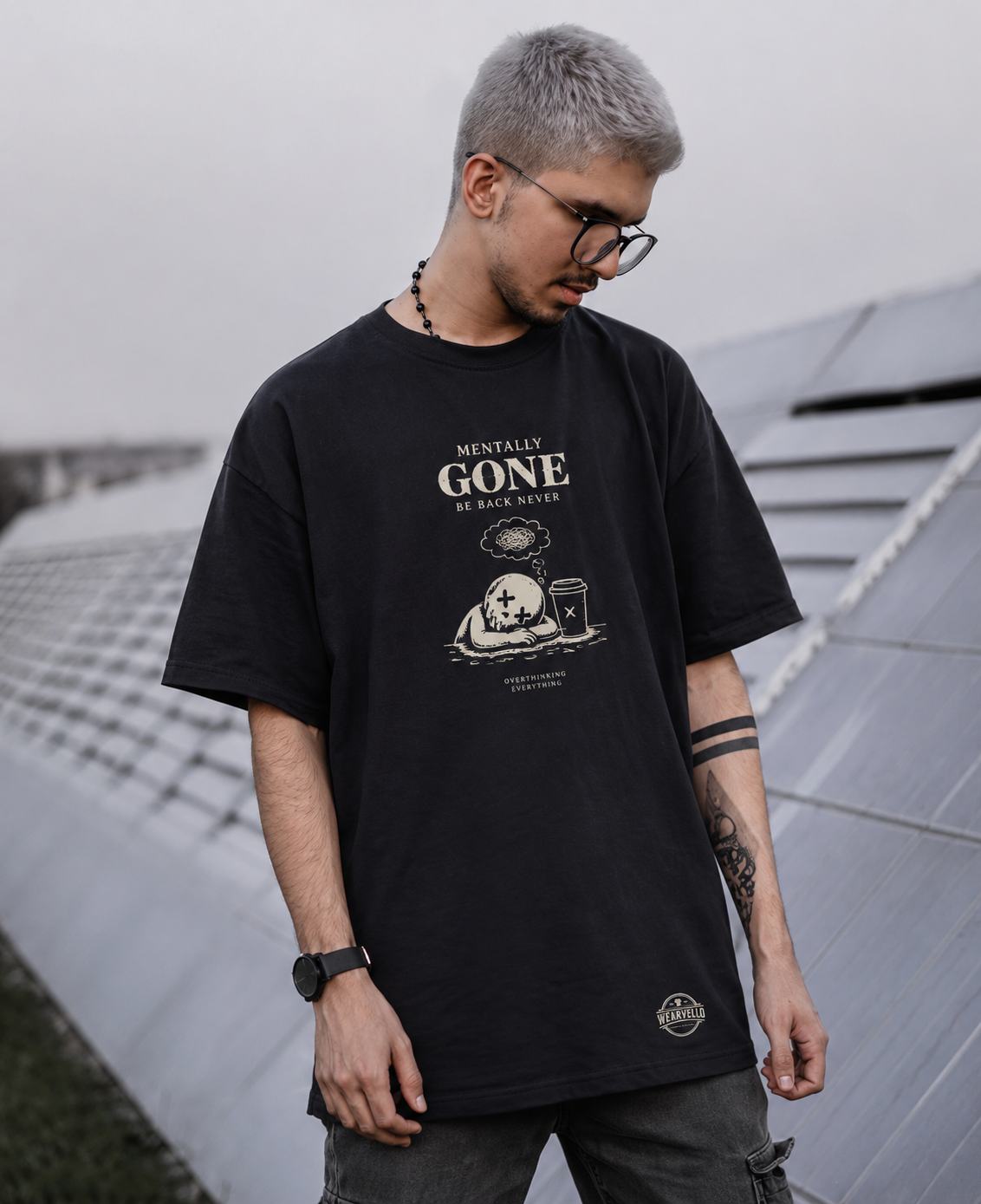 Classic Oversized Black Tee